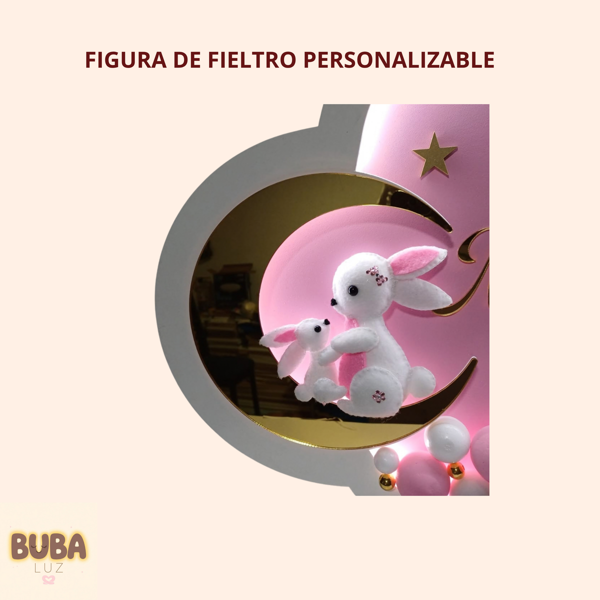 Lámpara Nube - mamá e hija conejita.