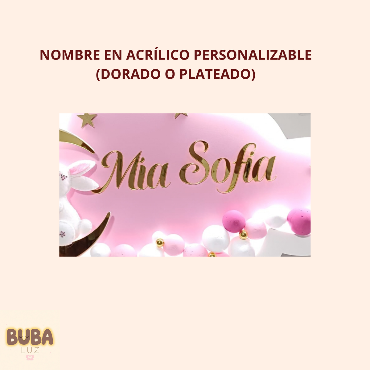 Lámpara Nube - mamá e hija conejita.